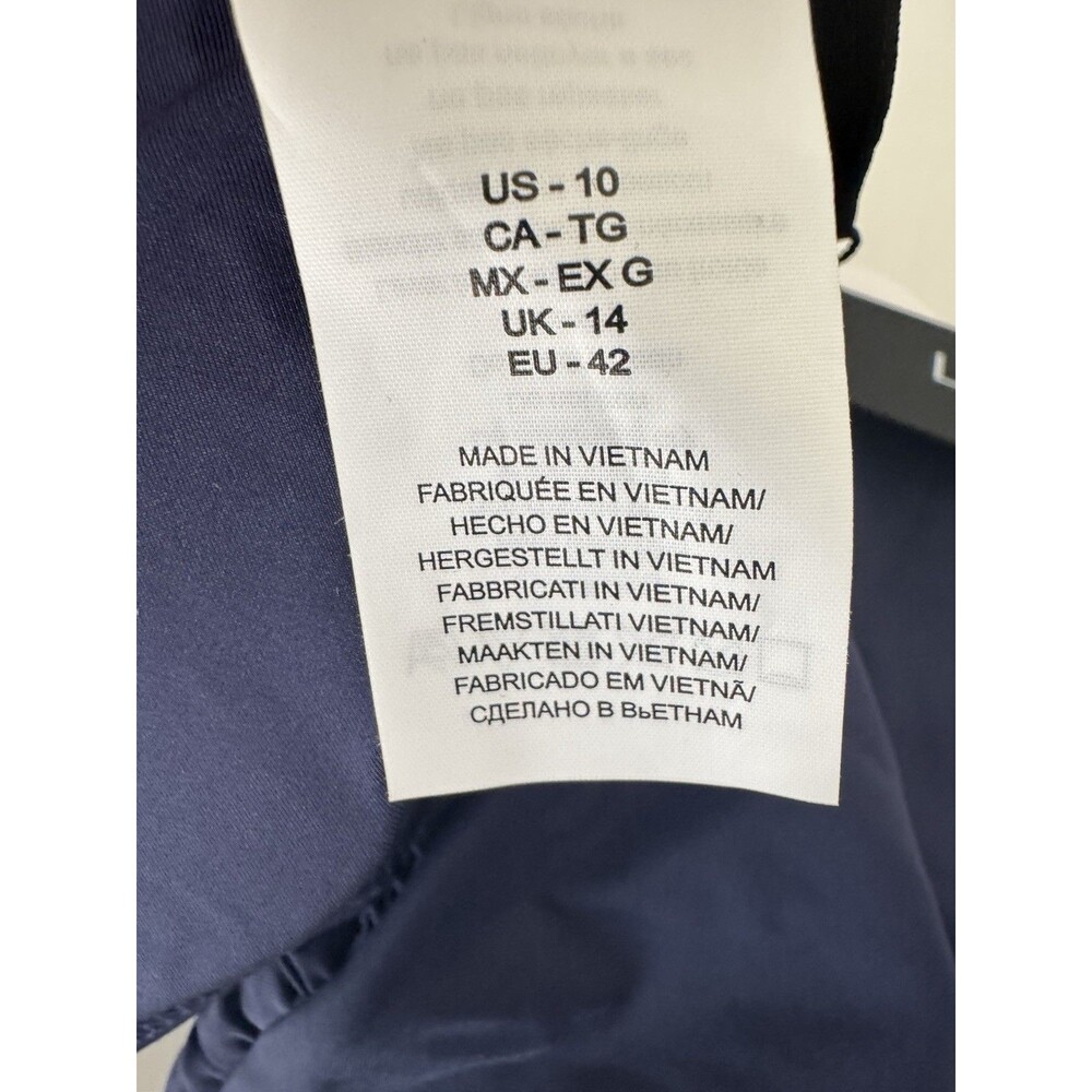 La Blanca Women's One Piece Swimsuit Island Goddess Shirred Side blue size 10 - Picture 15 of 15